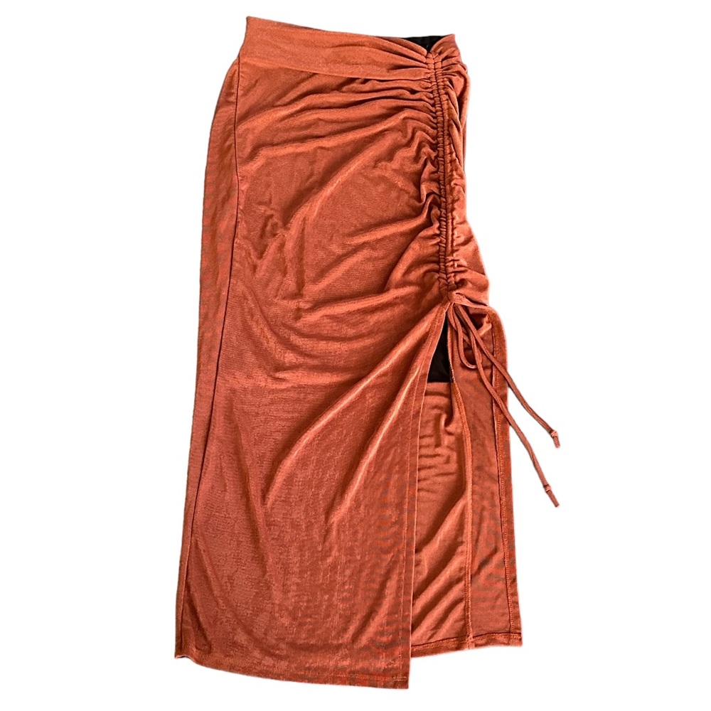{Spring Haze|} Midi High Leg Slit Skirt